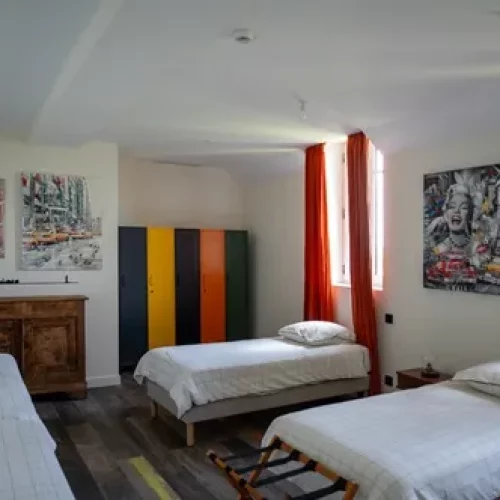 Chambre New York colo au Château de Scalibert